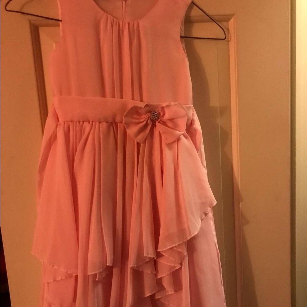 Pink formal knee length dress
